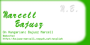 marcell bajusz business card